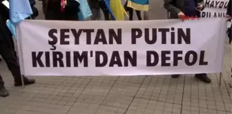 Kırım ve Ukraynalılar Ortak Protesto Gösterisi Yaptı