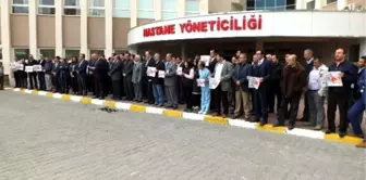 Nevşehir Devlet Hastanesi'nde Sağlık Çalışanlarına Yönelik Terör Olayları Protesto Edildi