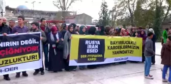 Özgür-Der Üyeleri, Rusya ve Esed Rejiminin Saldırılarını İstanbul'da Protesto Etti