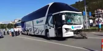 Giresun'da Otobüs ile Minibüs Çarpıştı: 24 Yaralı