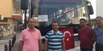 Efeler Şehiriçi Özel Halk Otobüsleri Demokrasi ve Şehitler Mitingi İçin Seferber Oldu