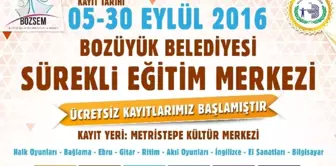 Bozüyük Belediyesi Sürekli Eğitim Merkezi Kayıtları Başladı