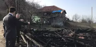 Kaymakam Doğan Evi Yanan Aileyi Ziyaret Etti