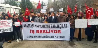 Başkent'te Atanamayan Sağlıkçılar Eylem Yaptı