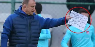 Fatih Terim'in Kafasındaki Kadro, Elindeki Kağıttan Görüntülendi