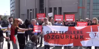 Adliye Önünde Tutuklu Gazeteciler Için Özgürlük Eylemi