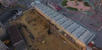 Taksim Camii Inşaatında Son Durum Havadan Görüntülendi