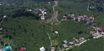 Trabzon'da Heyelanın Boyutu Havadan Böyle Görüntülendi