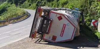 Ordu'da Lng Yüklü Tanker Devrildi: 1 Yaralı