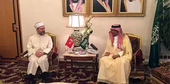 Diyanet İşleri Başkanı Erbaş, Suudi Arabistan Hac ve Umre Bakanını Ziyaret Etti