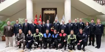 Osman Ak, Türk Polis Teşkilatı'nın Kuruluşunun 173. Yılı Dolayısıyla Vali İzzettin Küçük'ü Ziyaret...