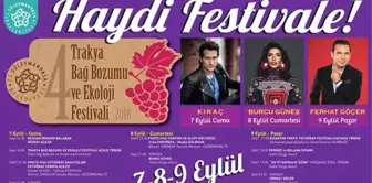 4. Trakya Bağ Bozumu ve Ekoloji Festivali Programı Belli Oldu