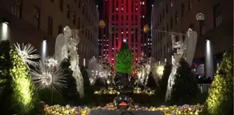 New York Rockefeller Center'da Geleneksel Noel Ağacı Işıklandırması - New York