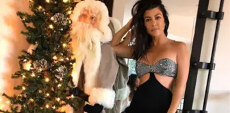 Noel Ağacı Önünde Ateşli Poz Veren Kourtney Kardashian, Alay Konusu Oldu