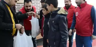 Öğrenciler Kuşlara Yem, Köpeklere Yiyecek Bıraktı