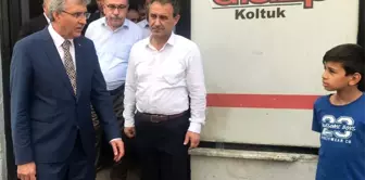 Başkan Yüce, yıldırım düşen işyerini ziyaret etti