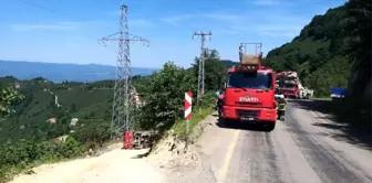 Ordu'da akaryakıt yüklü tanker devrildi: 1 yaralı