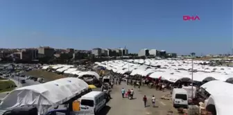 İSTANBUL- KURBAN PAZARINDA AREFE GÜNÜ HAREKETLİLİĞİ 1