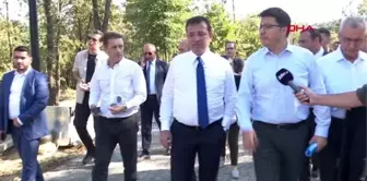 İbb başkanı imamoğlu kemerburgaz kent ormanı'nda incelemelerde bulundu