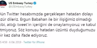 Abd ankara büyükelçiliği: üzüntü duyduğumuzu bir kez daha ifade ediyoruz