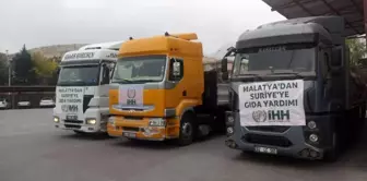 Malatya'dan Suriye'ye 3 tır insani yardım