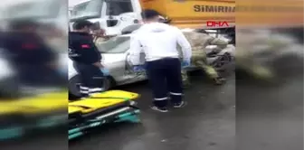 Pendik'teki kazada sıkışan sürücüyü itafiye kurtardı