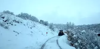 Kardan kapanan köy yolu kanser hastası için açıldı