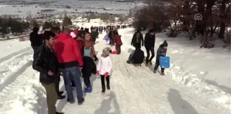 Kızak festivali renkli görüntülere sahne oldu