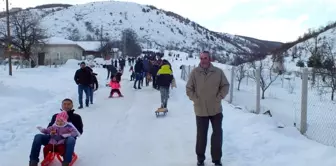 Kızak Festivalinde doyasıya eğlendiler