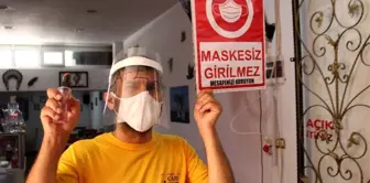 'Korona beni bulsun' diyen vatandaş, artık maske ve siperlikle dolaşıyor