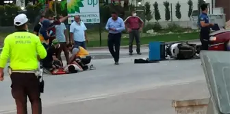 Motosiklet sürücüsü kazada yaralandı