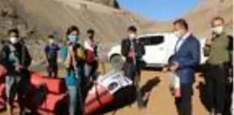 Hakkari Valisi'nden rafting şampiyonasının yapılacağı Zap Vadisi'nde inceleme