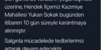 Vaka sayısı artan Sakarya'da bir sokak karantinaya alındı