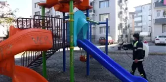 Son dakika: Tokat'ta çocuk parkları dezenfekte ediliyor