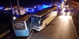 Kütahya'da işçi servisi ile halk otobüsü çarpıştı: 12 yaralı