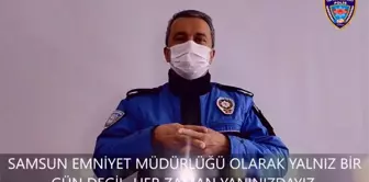 Samsun polisinden engellilere 'her zaman yanınızdayız' mesajı