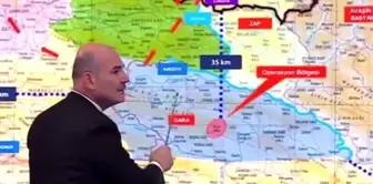 Bakan Soylu, Gara'nın önemini harita üzerinden tek tek anlattı: Kandil, Suriye ve Sincar'ın geçiş koridoru