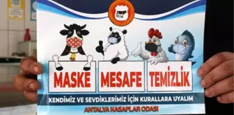 Kasaplardan maske takan hayvanların yer aldığı sticker