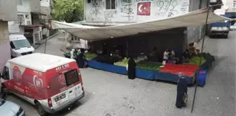 BEYOĞLU'NDA PAZAR YERİ DRONE İLE GÖRÜNTÜLENDİ