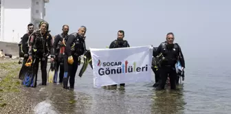 Bursagaz'ın gönüllü çevrecileri Mudanya'da tüplü dalışla su altı temizliği yaptı