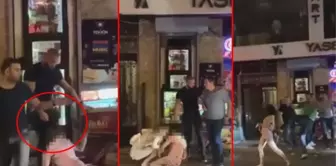 İstanbul'un göbeğinde dehşet anları! Gece kulübünden saçlarından sürükleyerek çıkardıkları kadını tekme tokat dövdüler