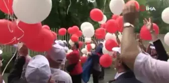 Berlin'de 15 Temmuz şehitlerinin adının yazılı olduğu balonlar gökyüzüne bırakıldı