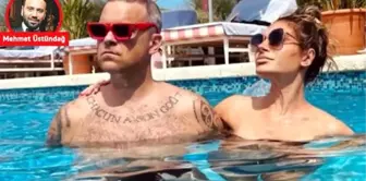 Robbie Williams, Türk eşi Ayda Field ile Bodrum'da