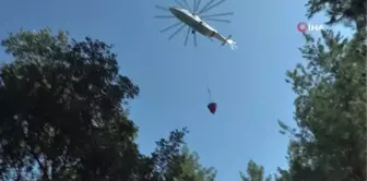 Dünya'nın en büyük yangın söndürme helikopteri Muğla'da gece gündüz nöbet tutuyor