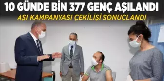 10 GÜNDE BİN 377 GENÇ AŞILANDI