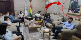 HDP'nin İsveç heyeti ile teröristbaşı Abdullah Öcalan'ın fotoğrafı altında yaptığı görüşme büyük tepki çekti