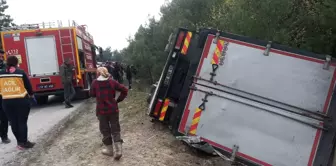 Son dakika haberi | Çanakkale'de devrilen kamyonun sürücüsü yaralandı, babası öldü