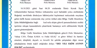 Son dakika haber: Otobüs kazasına ilk müdahaleyi yapan polisler 'ayın polisi' seçildi