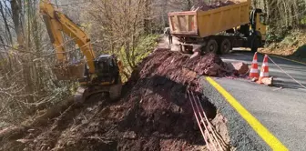 Kartepe Maşukiyede meydana gelen heyelana acil müdahale edildi