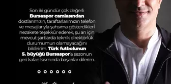 Mehmet Altıparmak'tan Bursaspor açıklaması